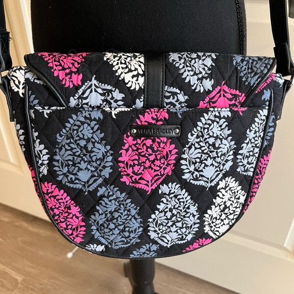 Vera Bradley Slim Saddle Bag Northern Lights Pattern Retired - Picture 3 of 6